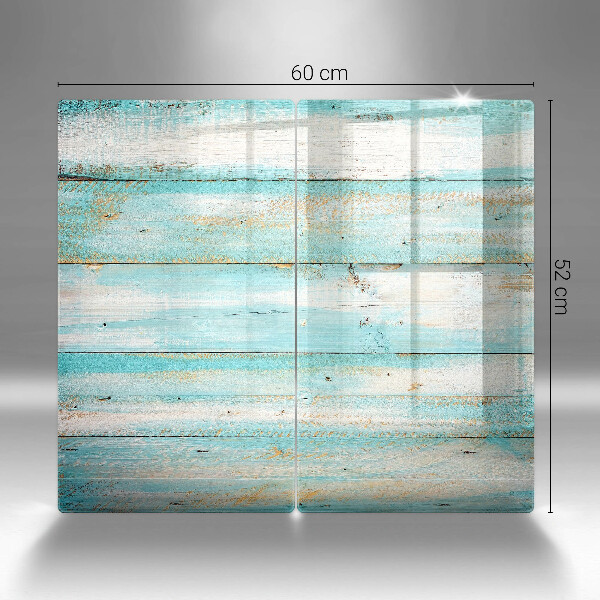 Copri piano cottura in vetro Tavole in legno d'epoca