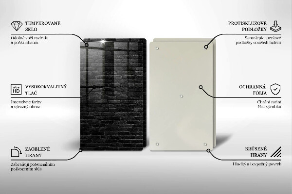 Copri piano cottura in vetro Muro di mattoni