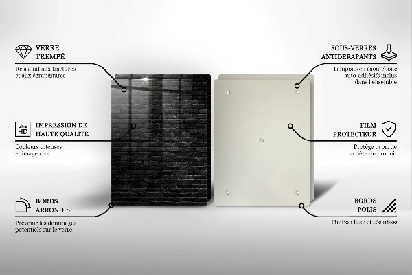 Copri piano cottura in vetro Muro di mattoni