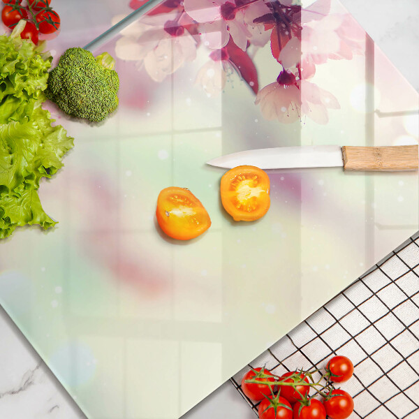 Copri piano cottura in vetro Fiori di melo naturali