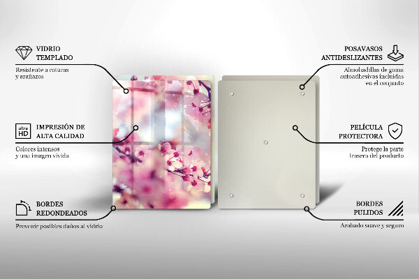 Copri piano cottura in vetro Fiori di melo naturali