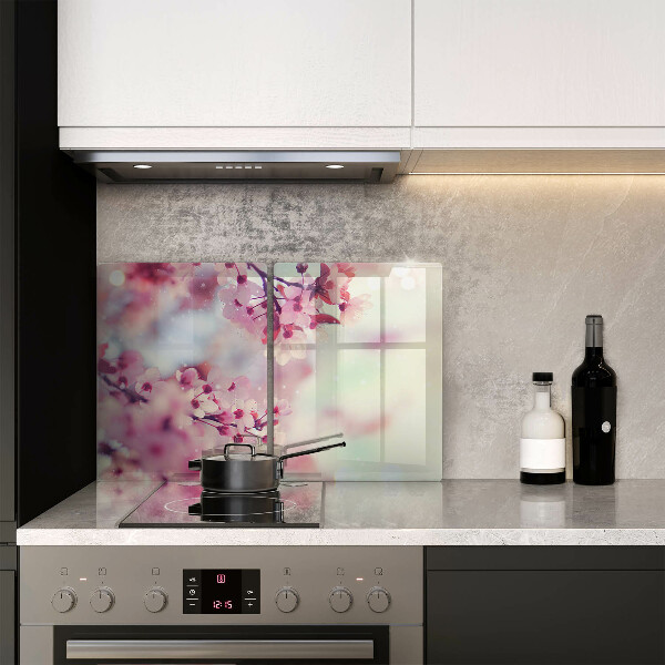 Copri piano cottura in vetro Fiori di melo naturali