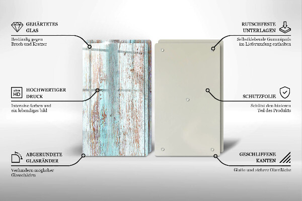 Copri piano cottura in vetro Vecchie tavole d'epoca