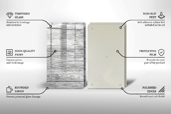 Copri piano cottura in vetro Vecchie tavole di legno