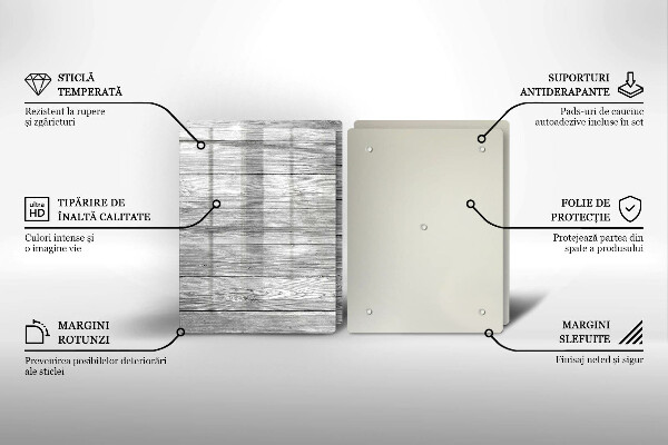 Copri piano cottura in vetro Vecchie tavole di legno