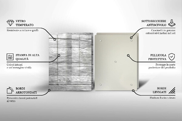 Copri piano cottura in vetro Vecchie tavole di legno