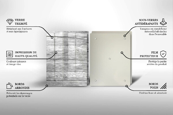 Copri piano cottura in vetro Vecchie tavole di legno