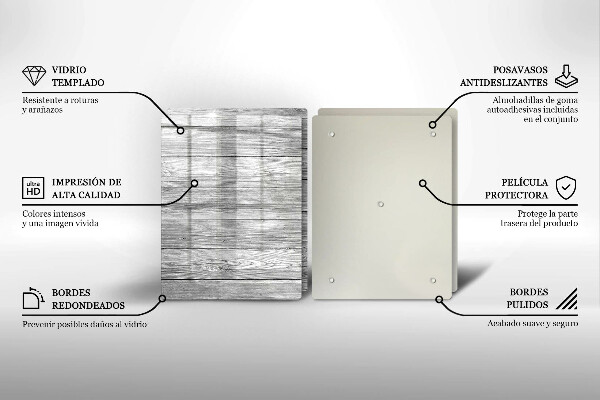 Copri piano cottura in vetro Vecchie tavole di legno