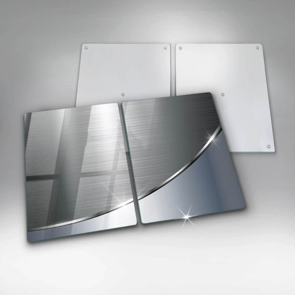 Copri piano cottura in vetro Modello di astrazione in metallo