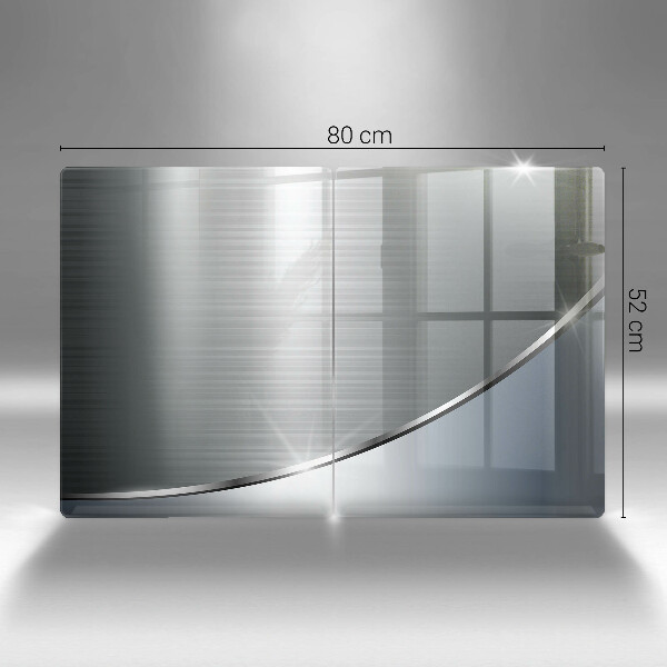 Copri piano cottura in vetro Modello di astrazione in metallo