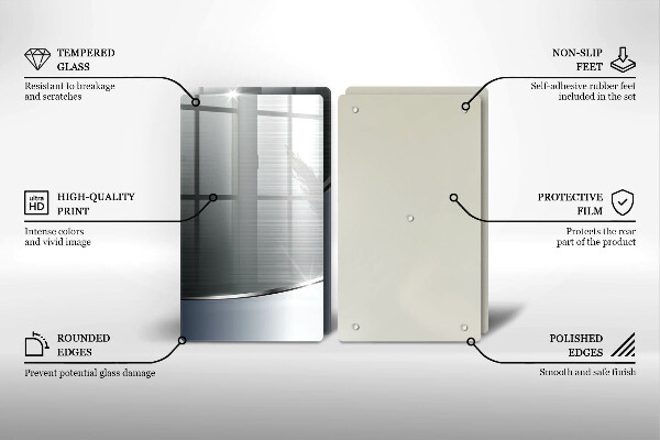 Copri piano cottura in vetro Modello di astrazione in metallo
