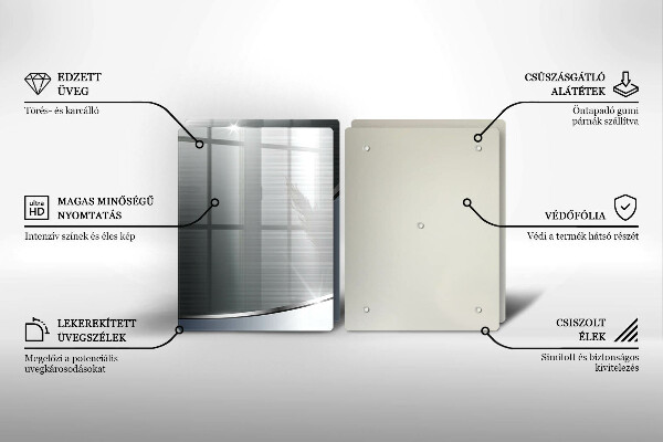 Copri piano cottura in vetro Modello di astrazione in metallo