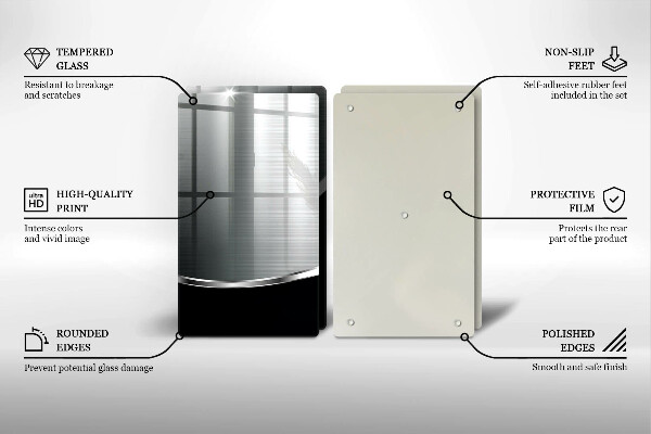 Copri piano cottura in vetro Astrazione con metallo