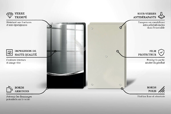 Copri piano cottura in vetro Astrazione con metallo