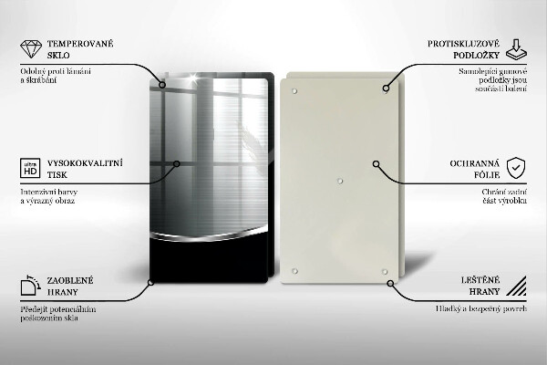 Copri piano cottura in vetro Astrazione con metallo