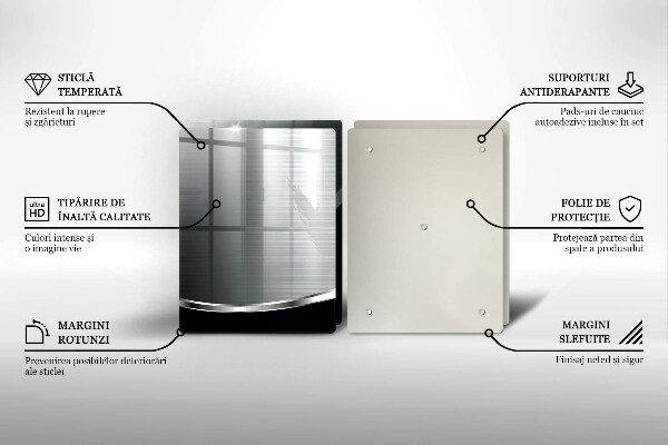 Copri piano cottura in vetro Astrazione con metallo