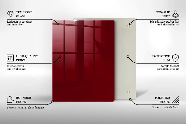 Copri piano cottura colore bordeaux