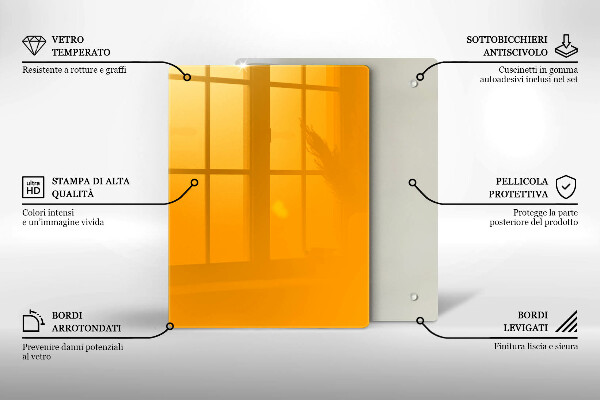 Copri piano cottura Colore giallo scuro