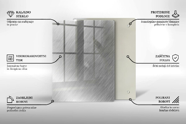 Copri piano induzione Sfondo con struttura in metallo