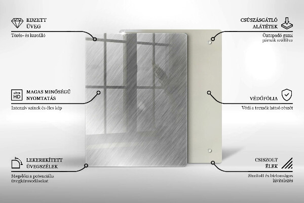 Copri piano induzione Sfondo con struttura in metallo