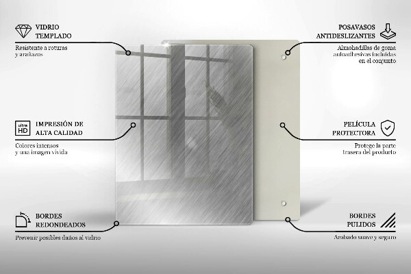 Copri piano induzione Sfondo con struttura in metallo
