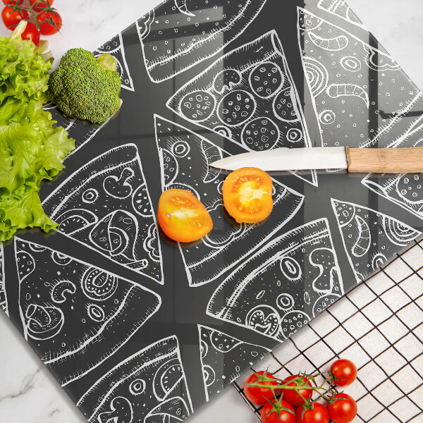 Copri fornello cucina Illustrazione della pizza