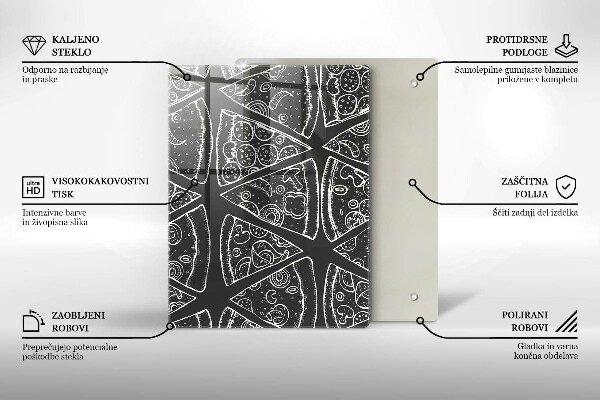 Copri fornello cucina Illustrazione della pizza