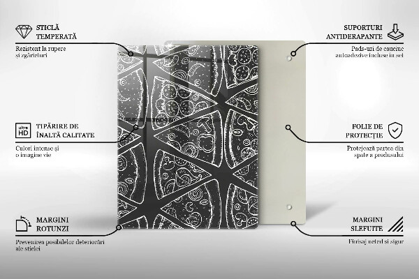 Copri fornello cucina Illustrazione della pizza