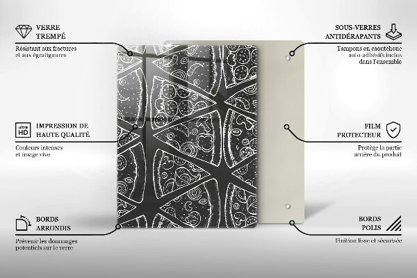 Copri fornello cucina Illustrazione della pizza