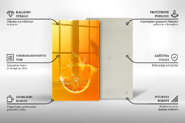 Copri fornello cucina Succoso frutto arancione
