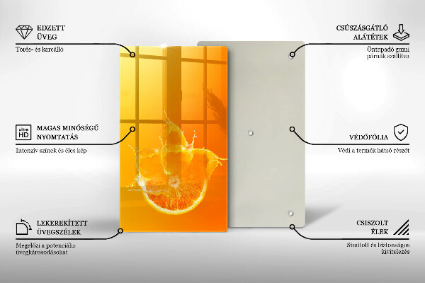 Copri fornello cucina Succoso frutto arancione