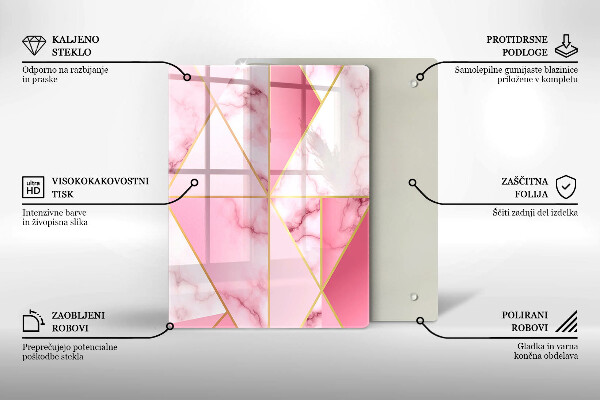 Copri piano induzione Marmo geometrico