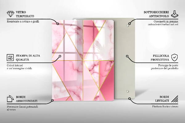Copri piano induzione Marmo geometrico