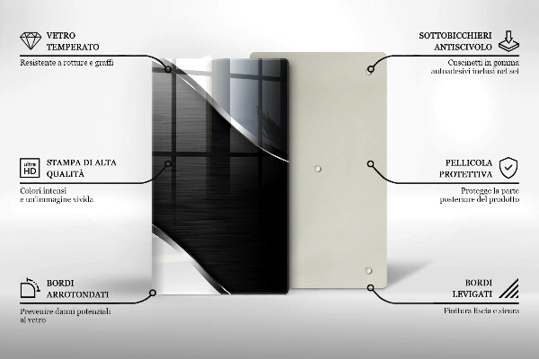 Copri piano induzione Astrazione del metallo