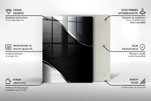 Copri piano induzione Astrazione del metallo