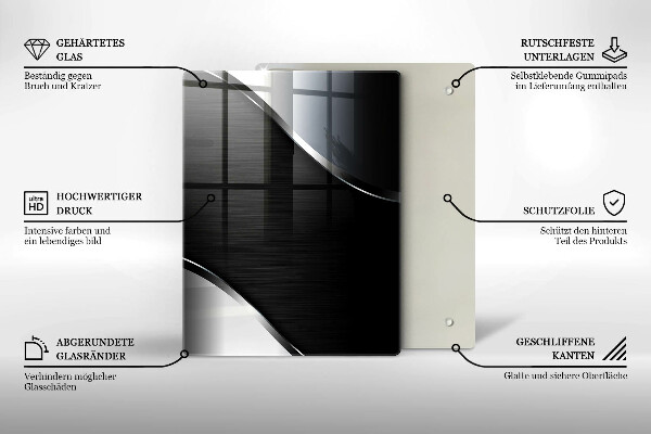 Copri piano induzione Astrazione del metallo