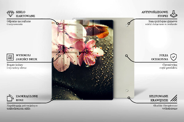 Copri piano cottura Fiori pietre zen