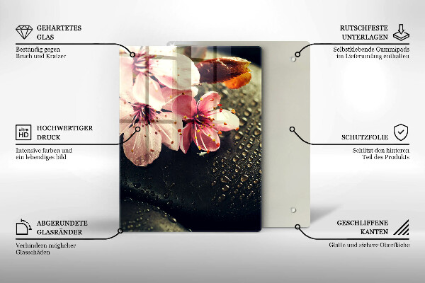 Copri piano cottura Fiori pietre zen