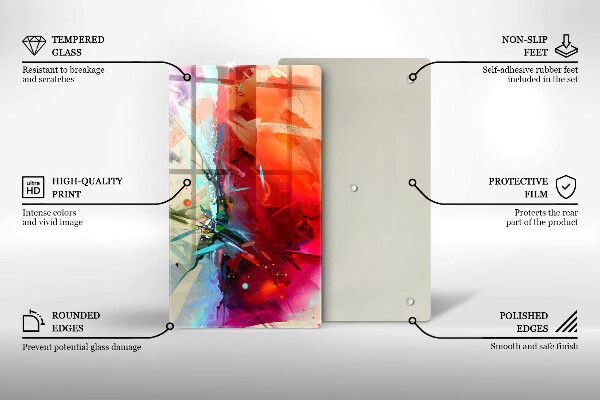 Copri piano cottura Astrazione dipinta