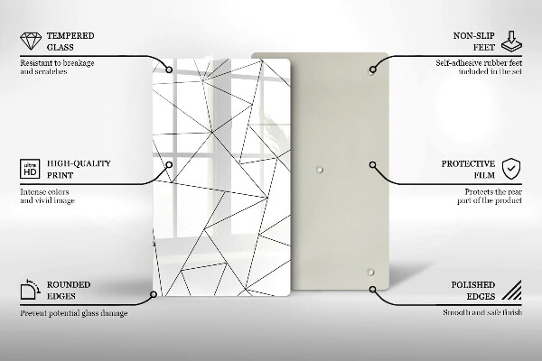 Copri piano cottura Triangoli bianchi