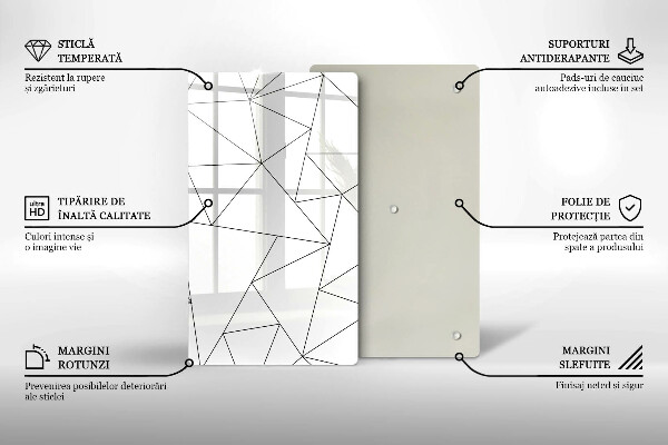 Copri piano cottura Triangoli bianchi