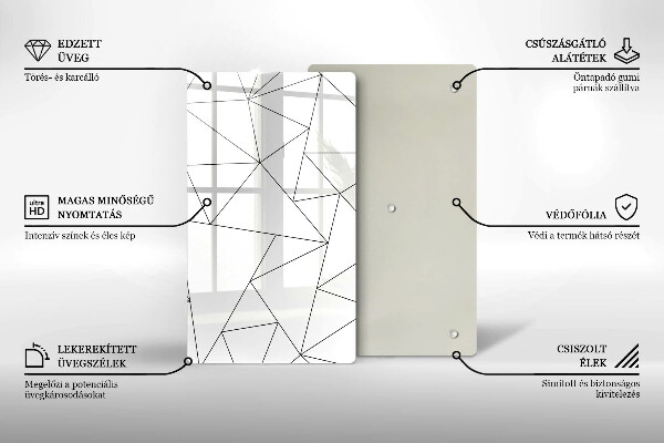 Copri piano cottura Triangoli bianchi