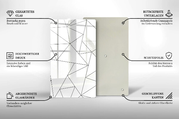 Copri piano cottura Triangoli bianchi