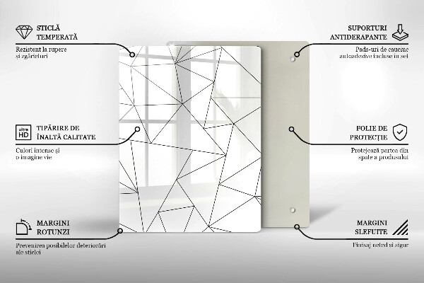 Copri piano cottura Triangoli bianchi