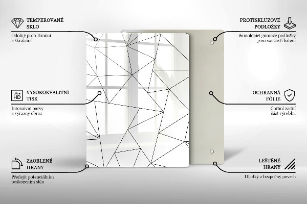 Copri piano cottura Triangoli bianchi