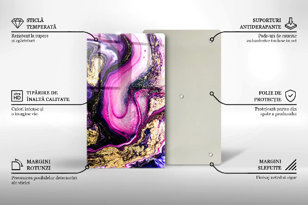 Copri piano cottura Oro di disegno astratto