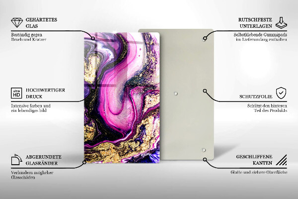 Copri piano cottura Oro di disegno astratto