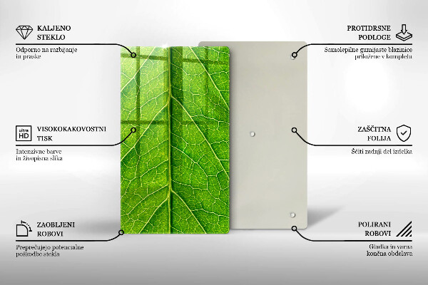 Copri piano induzione Vene delle foglie naturali