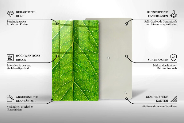 Copri piano induzione Vene delle foglie naturali