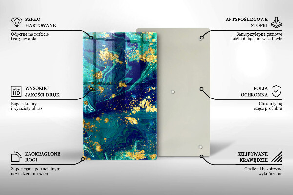 Copri piano induzione Astrazione con l'oro